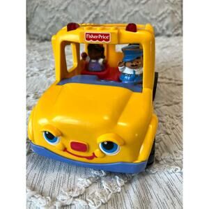 Vintage Fisher-Price Yellow School Bus Lights and Sounds Tested Working 2000